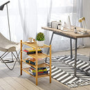 BMOSU 2-Tier Bamboo Shoe Rack Premium Stackable Shoe Shelf Storage Organizer for Hallway Closet Living Room Entryway Organizer (Natural Bamboo)