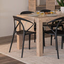 Mobili Fiver, First Extendable Table, Rustic Oak, Made in Italy