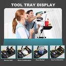 HBTower 3 Step Ladder, Folding Step Stool with Wide Anti-Slip Pedal, 500lbs Sturdy Steel Ladder, Convenient Handgrip, Lightweight, Portable Steel Step Stool, Black