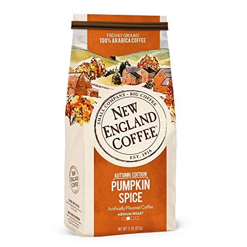 New England Coffee Hazelnut Crème Medium Roast Ground Coffee, 22oz Bag (Pack of 1)