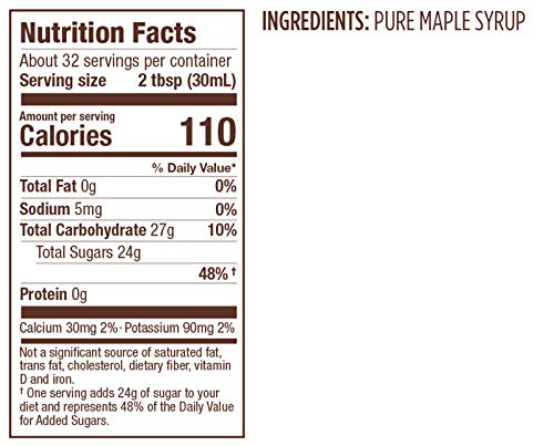 Pure Vermont Maple Syrup, Grade A, Dark Color, Robust Taste, All Natural, Easy Pour, 32 Fl Oz, 1 Qt (Prev Grade B)