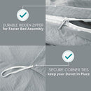 ALAZURIA Bedding Duvet Cover 2 Piece Set - Super Soft Prewashed, Duvet Covers Twin with Zipper Closure & 4 Corner Ties (1 Duvet Cover + 1 Pillow Case) Terracotta Pastel, Twin