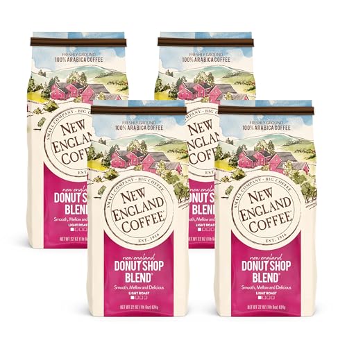 New England Coffee Hazelnut Crème Medium Roast Ground Coffee, 22oz Bag (Pack of 1)