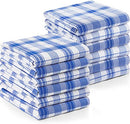 Utopia Towels Dish Towels, 15 x 25 Inches, 100% Ring Spun Cotton Super Absorbent Linen Kitchen Towels, Soft Reusable Cleaning Bar and Tea Towels Set (12 Pack, Blue)
