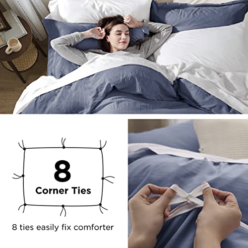 Bedsure Twin/Twin XL Duvet Cover Dorm Bedding - Soft Prewashed White Duvet Cover Twin, 2 Pieces, Includes 1 Duvet Cover (68"x90") with Zipper Closure & 1 Pillow Sham, Comforter NOT Included