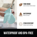 Gorilla Grip Heat and Slip Resistant Silicone Oven Mitts Set, Soft Cotton Lining, Waterproof, BPA-Free, Long Flexible Thick Gloves for Cooking, Kitchen Mitt Potholders, 12.5 in, Black