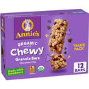 Annie's Organic Chewy Granola Bars, Chocolate Chip, 12 ct (Pack of 2)