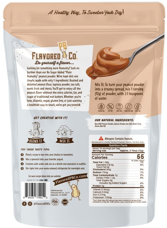 Flavored PB Co. Peanut Butter Powder, Low Carb and Only 45 Calories, All-Natural from US Farms (Mint Chocolate Cookie)