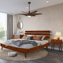 Bme Caden Solid Wood Nightstand/Side Table/End Table, Fully Assembled, with 1-Drawer for Mid Century Bedroom and Living Room, Caramel