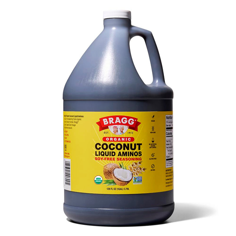 Bragg Organic Coconut Aminos – 16oz, Soy-Free Alternative, Gluten-Free, Dark & Rich Flavor for Cooking – Vegan, No Salt Added, Packed with Amino Acids – Plant-Based Seasoning & Marinade