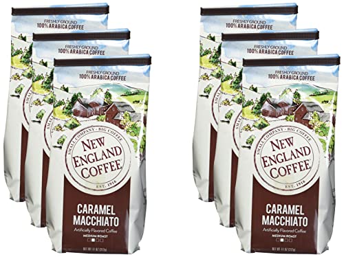 New England Coffee Hazelnut Crème Medium Roast Ground Coffee, 22oz Bag (Pack of 1)