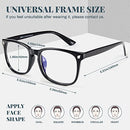 livho 2 Pack Blue Light Blocking Glasses, Computer Reading/Gaming/TV/Phones Glasses for Women Men,Anti Eyestrain & UV Glare (*B1 Light Blcak+Clear, Clear)