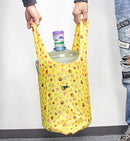 HOLYLUCK set of 3 Reusable Grocery Bags,Heavy Duty Foldable Shopping Bag-sky blue