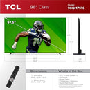 TCL 55-Inch QM7 QLED 4K Smart QD-Mini LED TV with Google TV (55QM751G, 2024 Model) Dolby Vision IQ, Dolby Atmos, HDR, Game Accelerator up to 240Hz, Voice Remote, Works with Alexa, Streaming Television