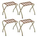 SONGMICS Luggage Rack, Pack of 2, Luggage Racks for Guest Room, Suitcase Stand, Steel Frame, Foldable, for Bedroom, Black URLR64B-2