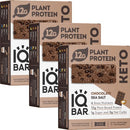 IQBAR Brain and Body Keto Protein Bars - Chocolate Lovers Variety Keto Bars - 12-Count Energy Bars - Low Carb Protein Bars - High Fiber Vegan Bars and Low Sugar Meal Replacement Bars - Vegan Snacks