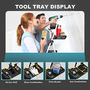 HBTower 3 Step Ladder, Folding Step Stool with Wide Anti-Slip Pedal, 500lbs Sturdy Steel Ladder, Convenient Handgrip, Lightweight, Portable Steel Step Stool, Black