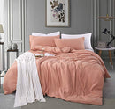 ALAZURIA Bedding Duvet Cover 2 Piece Set - Super Soft Prewashed, Duvet Covers Twin with Zipper Closure & 4 Corner Ties (1 Duvet Cover + 1 Pillow Case) Terracotta Pastel, Twin