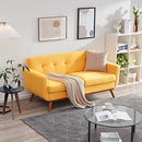 Kingfun Tbfit 65" W Loveseat Sofa, Mid Century Modern Decor Love Seat Couches for Living Room, Button Tufted Upholstered Love Seats Furniture, Solid and Easy to Install Small Couch for Bedroom, Grey…