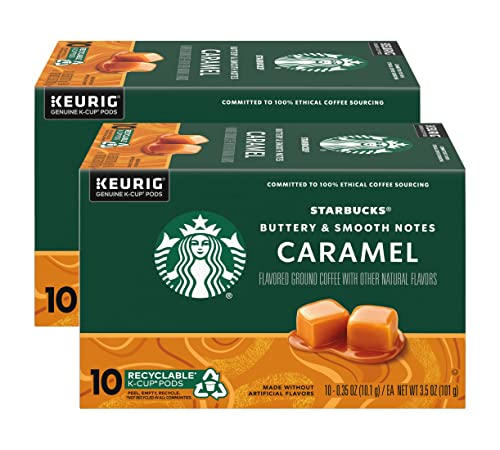 Starbucks K-Cup Coffee Pods—Caramel Flavored Coffee—100% Arabica—1 box (40 pods)