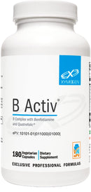 XYMOGEN B Activ Vitamin B Complex with Benfotiamine, Methylfolate, Biotin, Vitamin B6 - Energy Supplements Vitamin B12 (Methylcobalamin b12) - Adrenal Support + Mood Support Supplement (90 Capsules)