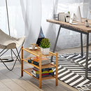 BMOSU 2-Tier Bamboo Shoe Rack Premium Stackable Shoe Shelf Storage Organizer for Hallway Closet Living Room Entryway Organizer (Natural Bamboo)