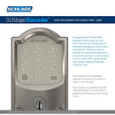 Schlage Encode Smart Wi-Fi Deadbolt with Century Trim in Matte Black