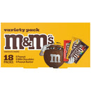 MARS M&M'S Peanut, M&M'S Caramel,SNICKERS Original,SNICKERS Peanut Butter Squared, TWIX Original and Cookie Dough Variety Pack Full Size Individually Wrapped Milk Chocolate Candy Bars,18 Ct