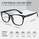 livho 2 Pack Blue Light Blocking Glasses, Computer Reading/Gaming/TV/Phones Glasses for Women Men,Anti Eyestrain & UV Glare (*B1 Light Blcak+Clear, Clear)