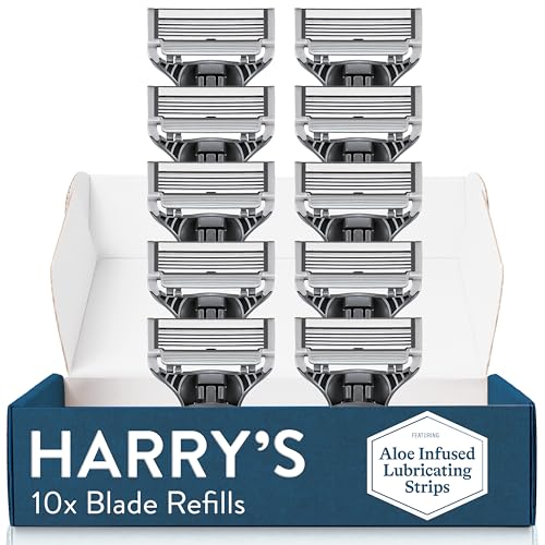 Harry's Razor Blades for Men - 10 Count - Premium Razor Blade Refill Cartridges