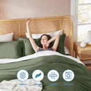 Nestl Twin Duvet Cover - Soft Double Brushed Light Grey Duvet Cover Twin/Twin XL, 2 Piece, with Button Closure, Duvet Cover 68x90 inches