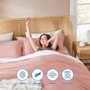 Nestl Twin Duvet Cover - Soft Double Brushed Light Grey Duvet Cover Twin/Twin XL, 2 Piece, with Button Closure, Duvet Cover 68x90 inches