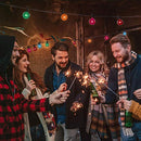 Outdoor String Lights 25 Feet G40 Globe LED Patio Lights with 13 Edison Plastic Bulbs(1 Spare), Waterproof Connectable Hanging Christmas Lights for Backyard Porch Balcony Party Xmas Decor, Black