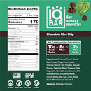 IQBAR Brain and Body Plant Protein Bars - Peanut Butter Chip - 12 Count, Low Carb, High Fiber, Gluten Free, Vegan Snacks - Low Sugar Keto Energy Bars
