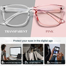 livho 2 Pack Blue Light Blocking Glasses, Computer Reading/Gaming/TV/Phones Glasses for Women Men,Anti Eyestrain & UV Glare (*B1 Light Blcak+Clear, Clear)