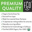 FGO Organic Green Tea, Eco-Conscious Tea Bags, 100 Count