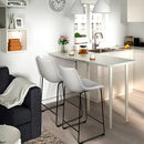 Waleaf Dining Chairs,Faux Leather Dining Chairs Set of 2,18 Inch Kitchen Dining Room Chairs with Backrest and Metal Leg,Mid Century Modern Armless Chair,Upholstered Seat