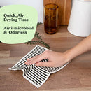 FEBU Reusable Paper Towels Washable | 5 Pack Japanese Pattern Swedish Dish Towels | Swedish Dishcloths for Kitchen | Non-Scratch Cellulose Sponge Cloths | No Odor, Biodegradable, Swedish Cloths