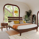 Bme Caden Solid Wood Nightstand/Side Table/End Table, Fully Assembled, with 1-Drawer for Mid Century Bedroom and Living Room, Caramel