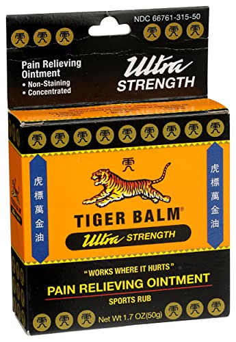 Tiger Balm Pain Relieving Ointment Ultra Strength Non-staining, 1.7 Ounce