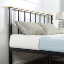 ZINUS Paul Metal and Bamboo Platform Bed Frame, Wood Slat Support, No Box Spring Needed, Easy Assembly, King