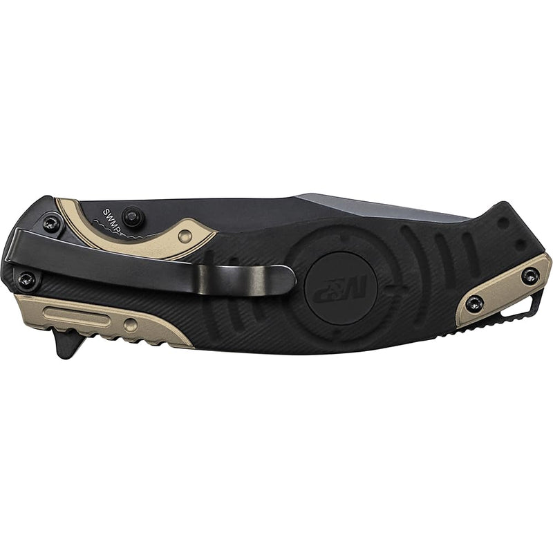 Smith & Wesson M&P SWMP13BS 8.2in High Carbon S.S. Folding Knife with 3.5in Serrated Clip Point Blade and Aluminum Handle for Tactical, Survival and EDC
