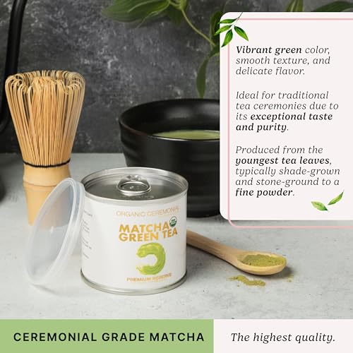 MATCHA DNA Certified Organic Matcha Green Tea Powder (16 oz TIN CAN)