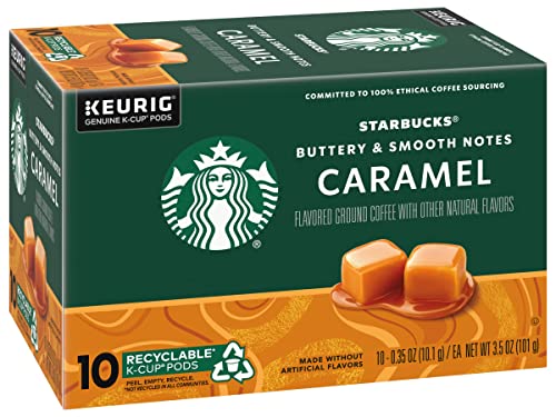 Starbucks K-Cup Coffee Pods—Caramel Flavored Coffee—100% Arabica—1 box (40 pods)