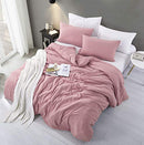 ALAZURIA Bedding Duvet Cover 2 Piece Set - Super Soft Prewashed, Duvet Covers Twin with Zipper Closure & 4 Corner Ties (1 Duvet Cover + 1 Pillow Case) Terracotta Pastel, Twin