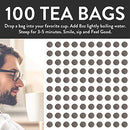 FGO Organic Green Tea, Eco-Conscious Tea Bags, 100 Count