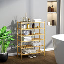 BMOSU 2-Tier Bamboo Shoe Rack Premium Stackable Shoe Shelf Storage Organizer for Hallway Closet Living Room Entryway Organizer (Natural Bamboo)