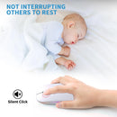 Wireless Bluetooth Mouse, Rechargeable, LED, Silent, Ultra-thin Design (Bluetooth 5.2 and 2.4GHz USB Receiver) | Portable Computer Mouse for Laptops, iPads, MacBooks and Apple Devices (Black)