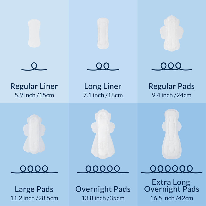 100% Organic Long Panty Liners for Women Long, Ultra Thin Cotton Cover, Long Pantiliners, Light Absorbency, Unscented Barely There Pantie Liners, Individually Wrapped (Long Liner, Size 2, 32ct)