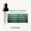 Vitamin D3 with K2 Liquid Drops, All Natural, Non-GMO, 1208iu D3 and 25mcg K2 (mk7) per Serving, Support Your Bones, Immune System and Energy Levels, with or Without Peppermint Oil